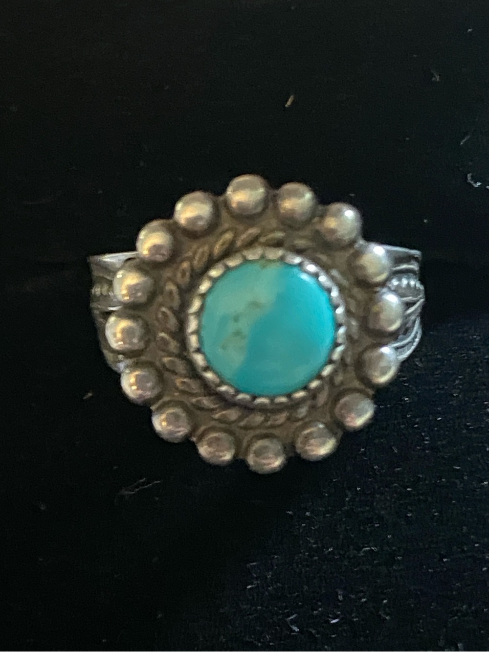 Vintage Bell Trading Post Sterling Turquoise Ring 5.5 1950s–60s